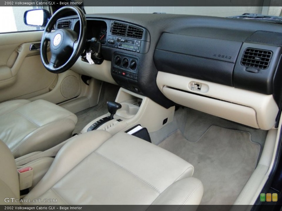 Beige Interior Dashboard for the 2002 Volkswagen Cabrio GLX #50506054