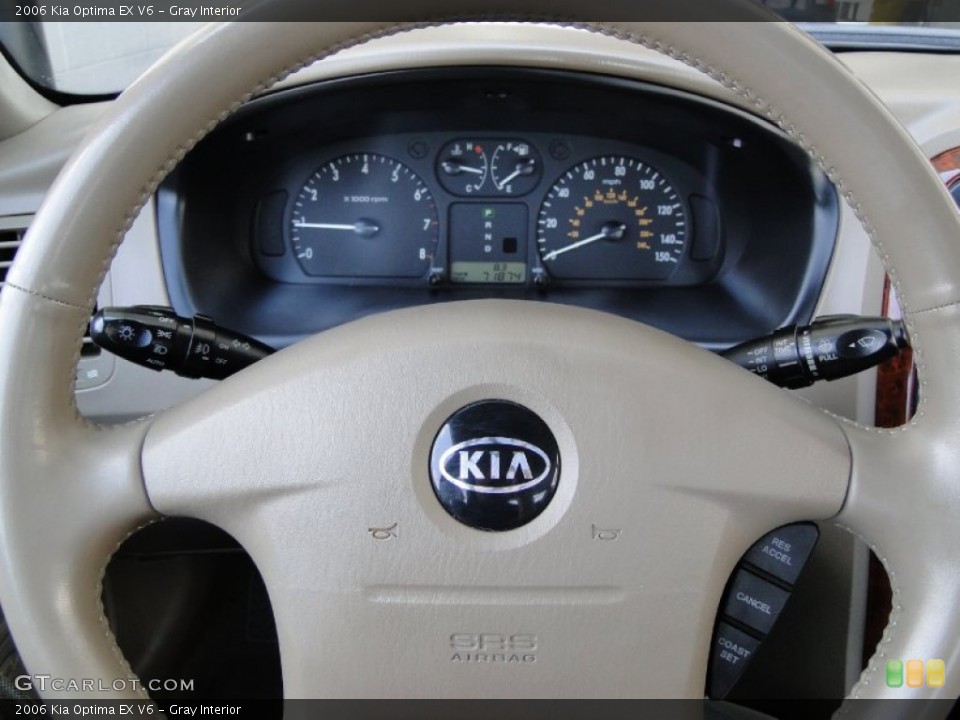 Gray Interior Steering Wheel for the 2006 Kia Optima EX V6 #50506372
