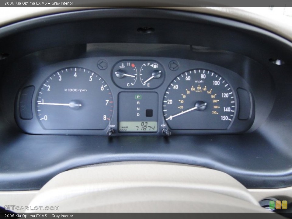 Gray Interior Gauges for the 2006 Kia Optima EX V6 #50506382