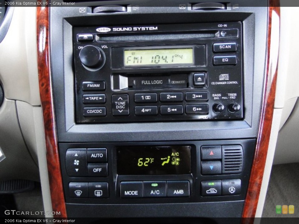 Gray Interior Controls for the 2006 Kia Optima EX V6 #50506444
