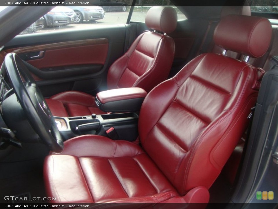 Red Interior Photo for the 2004 Audi A4 3.0 quattro Cabriolet #50506447