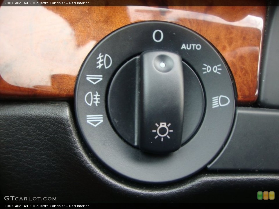 Red Interior Controls for the 2004 Audi A4 3.0 quattro Cabriolet #50506642