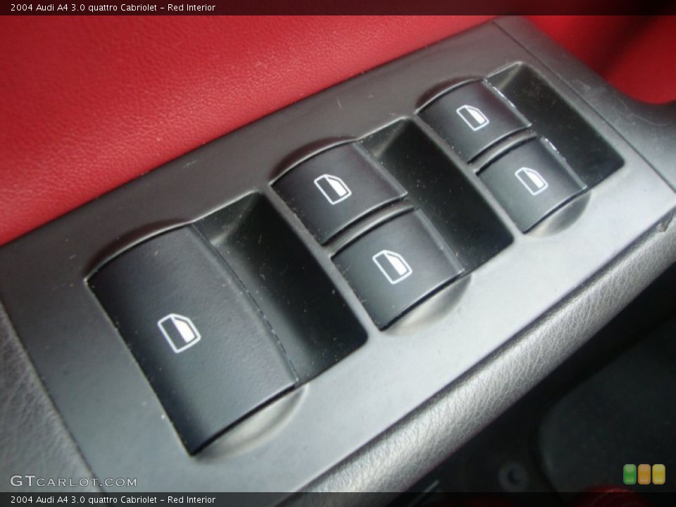 Red Interior Controls for the 2004 Audi A4 3.0 quattro Cabriolet #50506669