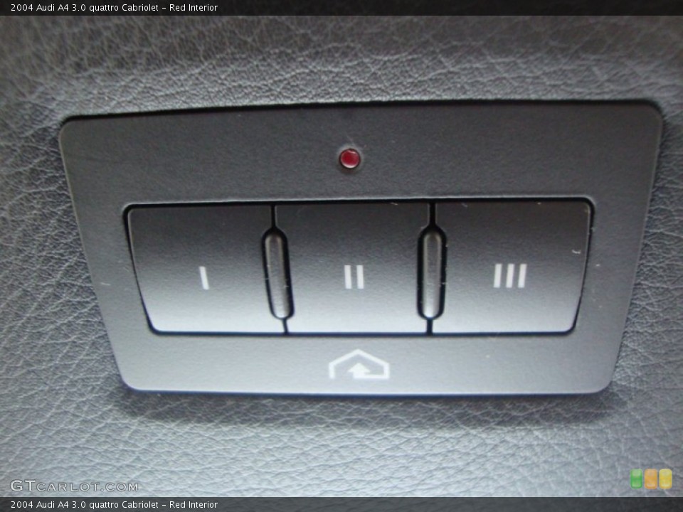 Red Interior Controls for the 2004 Audi A4 3.0 quattro Cabriolet #50506798