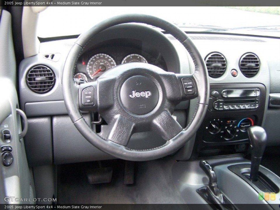 Medium Slate Gray Interior Dashboard for the 2005 Jeep Liberty Sport 4x4 #50508238
