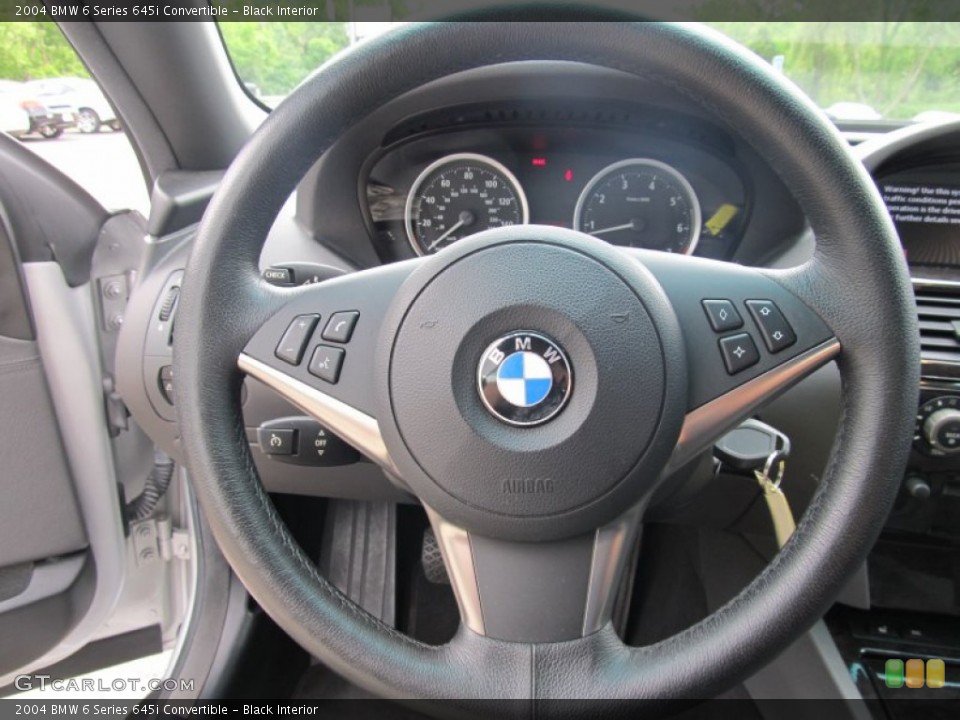 Black Interior Steering Wheel for the 2004 BMW 6 Series 645i Convertible #50508814