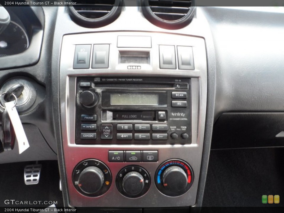 Black Interior Controls for the 2004 Hyundai Tiburon GT #50509447