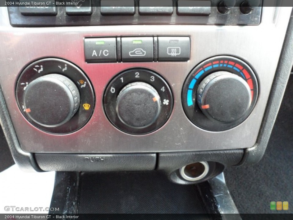 Black Interior Controls for the 2004 Hyundai Tiburon GT #50509477