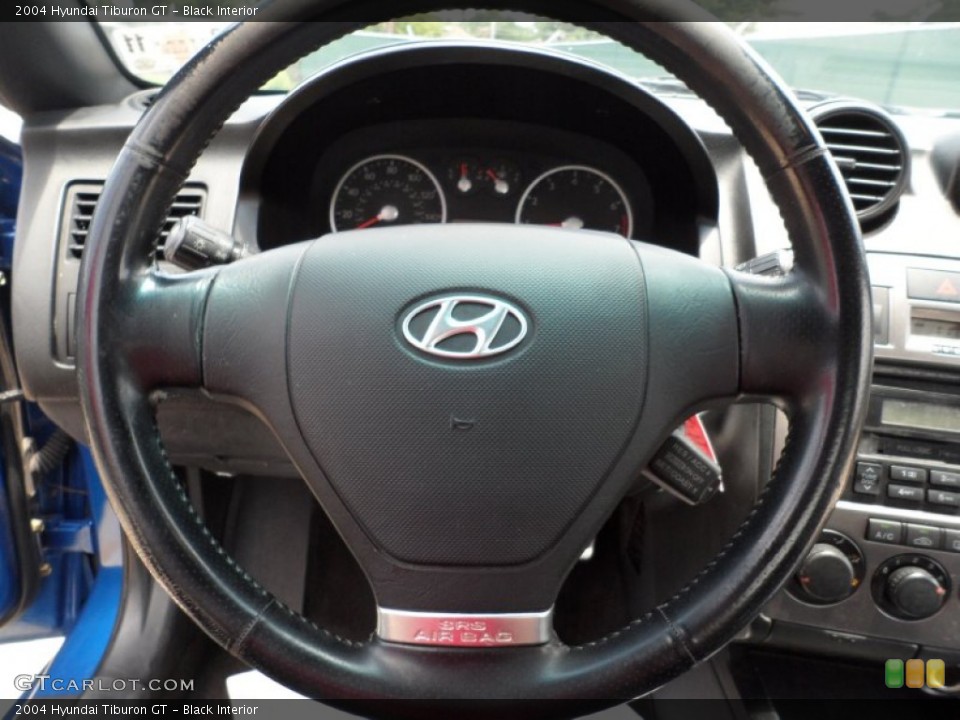 Black Interior Steering Wheel for the 2004 Hyundai Tiburon GT #50509511
