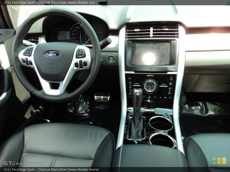Charcoal Black/Silver Smoke Metallic Interior Dashboard for the 2011 Ford Edge Sport #50510740