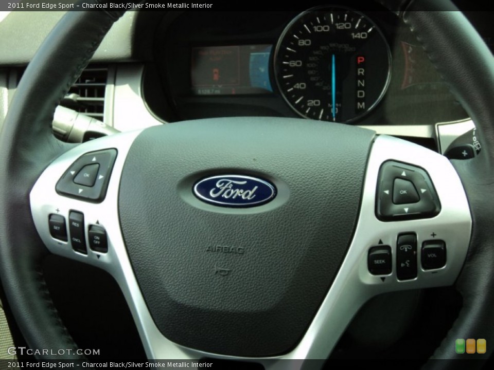 Charcoal Black/Silver Smoke Metallic Interior Controls for the 2011 Ford Edge Sport #50510767