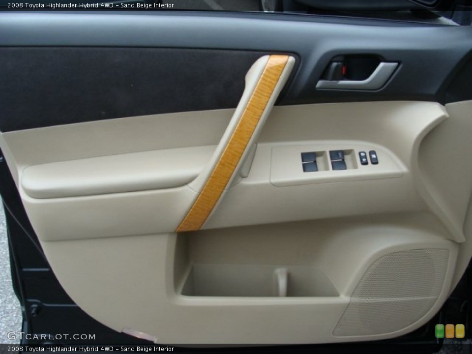 Sand Beige Interior Door Panel for the 2008 Toyota Highlander Hybrid 4WD #50516281