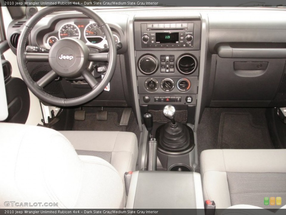 Dark Slate Gray/Medium Slate Gray Interior Dashboard for the 2010 Jeep Wrangler Unlimited Rubicon 4x4 #50516896