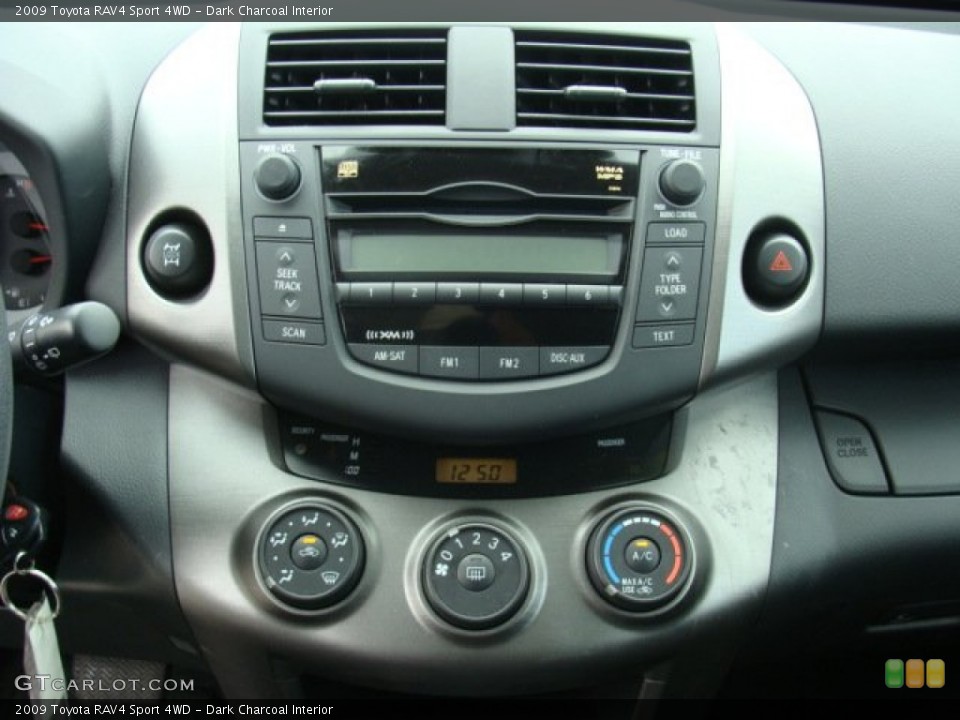 Dark Charcoal Interior Controls for the 2009 Toyota RAV4 Sport 4WD #50517016
