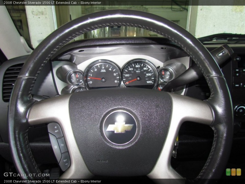 Ebony Interior Steering Wheel for the 2008 Chevrolet Silverado 1500 LT Extended Cab #50518156