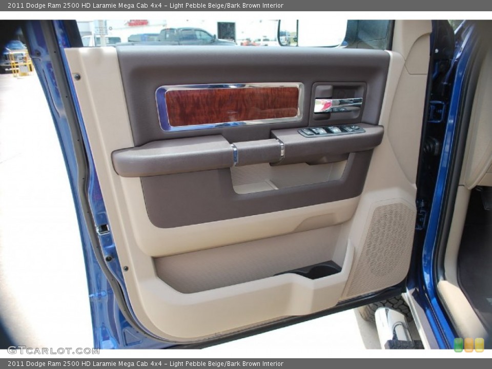 Light Pebble Beige/Bark Brown Interior Door Panel for the 2011 Dodge Ram 2500 HD Laramie Mega Cab 4x4 #50520016