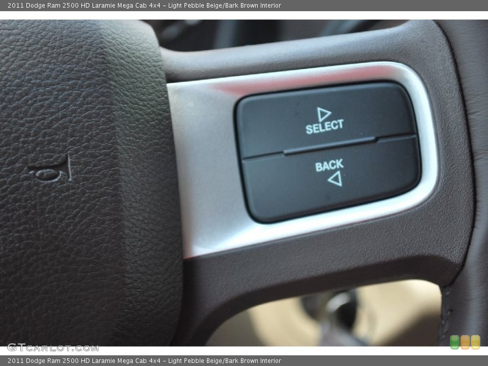 Light Pebble Beige/Bark Brown Interior Controls for the 2011 Dodge Ram 2500 HD Laramie Mega Cab 4x4 #50520169