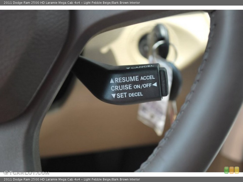 Light Pebble Beige/Bark Brown Interior Controls for the 2011 Dodge Ram 2500 HD Laramie Mega Cab 4x4 #50520182