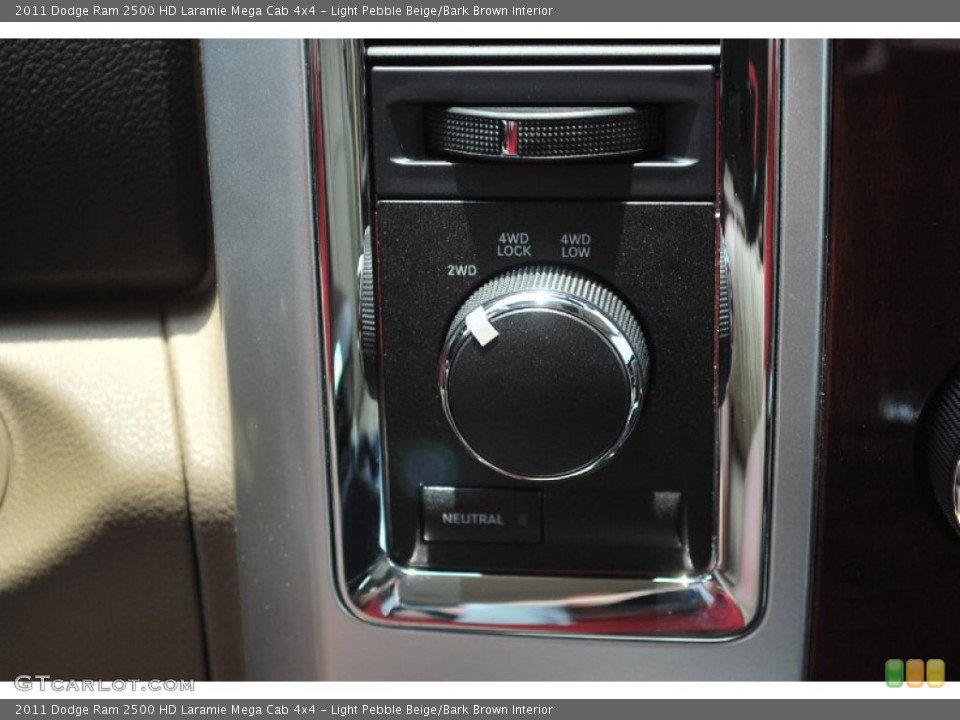 Light Pebble Beige/Bark Brown Interior Controls for the 2011 Dodge Ram 2500 HD Laramie Mega Cab 4x4 #50520227