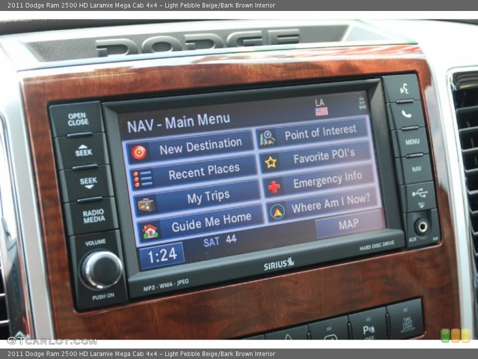 Light Pebble Beige/Bark Brown Interior Controls for the 2011 Dodge Ram 2500 HD Laramie Mega Cab 4x4 #50520358