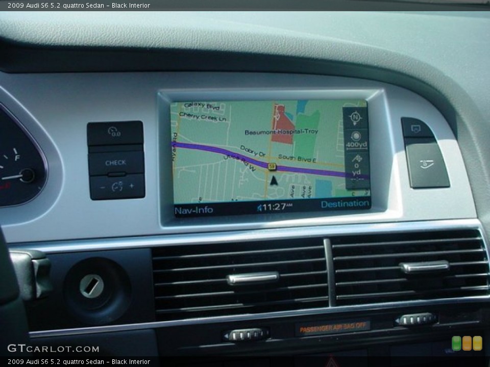 Black Interior Navigation for the 2009 Audi S6 5.2 quattro Sedan #50521729