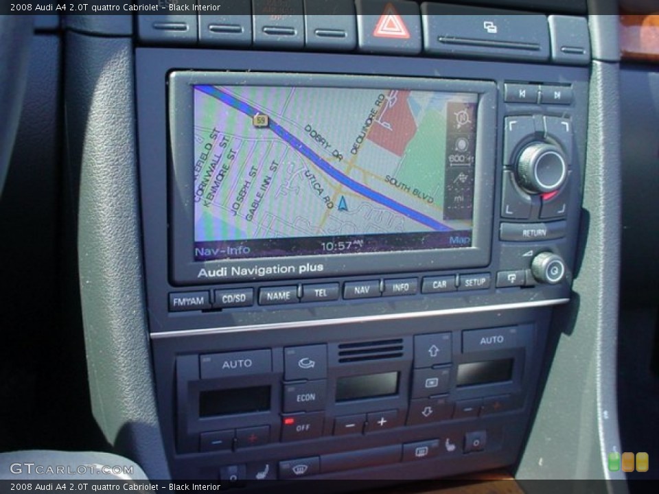 Black Interior Navigation for the 2008 Audi A4 2.0T quattro Cabriolet #50522275