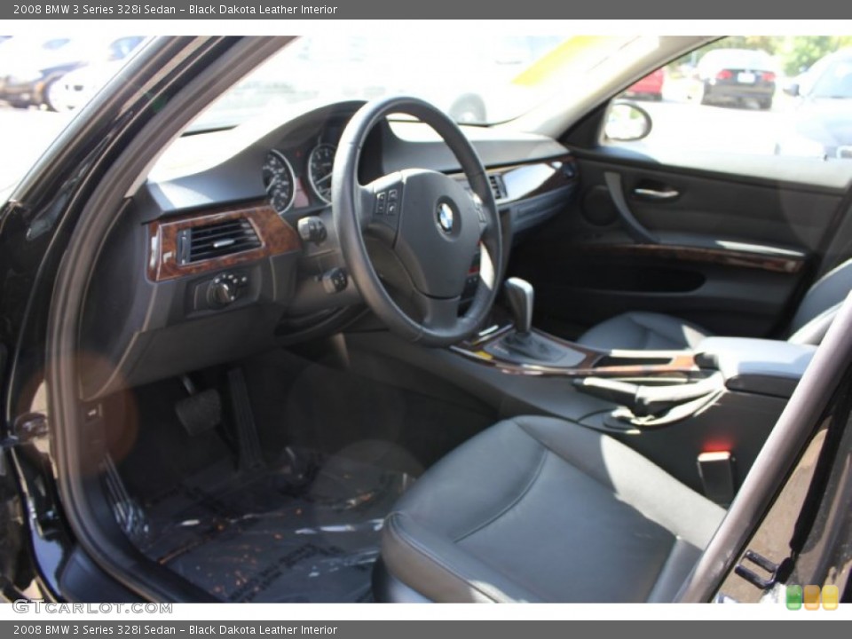 Black Dakota Leather Interior Photo for the 2008 BMW 3 Series 328i Sedan #50523379