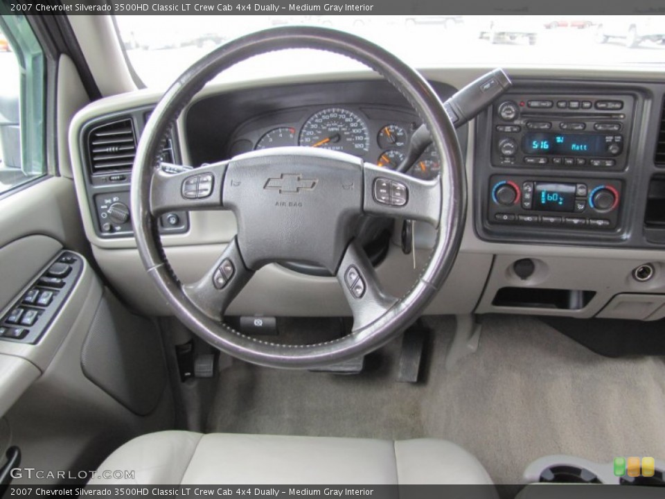 Medium Gray Interior Dashboard for the 2007 Chevrolet Silverado 3500HD Classic LT Crew Cab 4x4 Dually #50524282