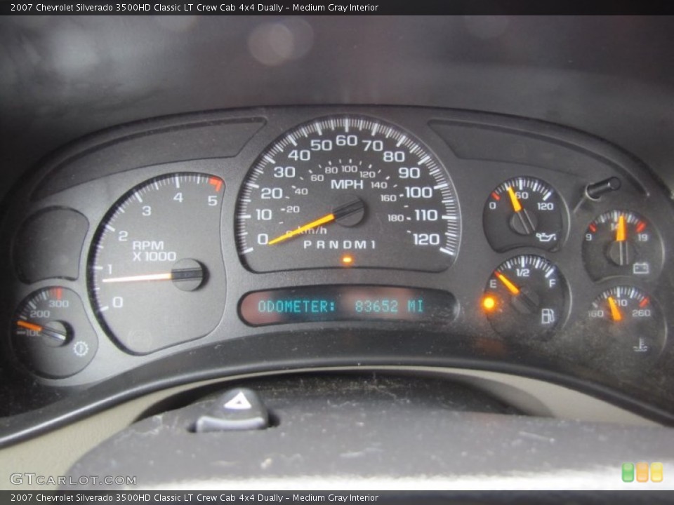 Medium Gray Interior Gauges for the 2007 Chevrolet Silverado 3500HD Classic LT Crew Cab 4x4 Dually #50524297