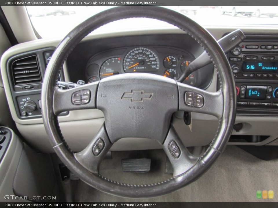 Medium Gray Interior Steering Wheel for the 2007 Chevrolet Silverado 3500HD Classic LT Crew Cab 4x4 Dually #50524309