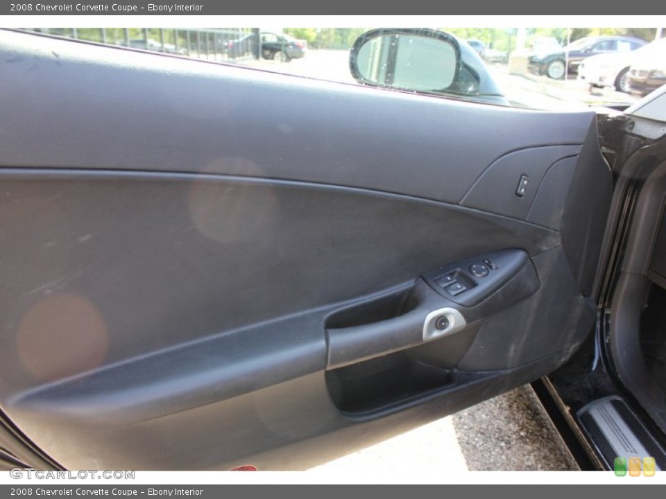 Ebony Interior Door Panel for the 2008 Chevrolet Corvette Coupe #50525356