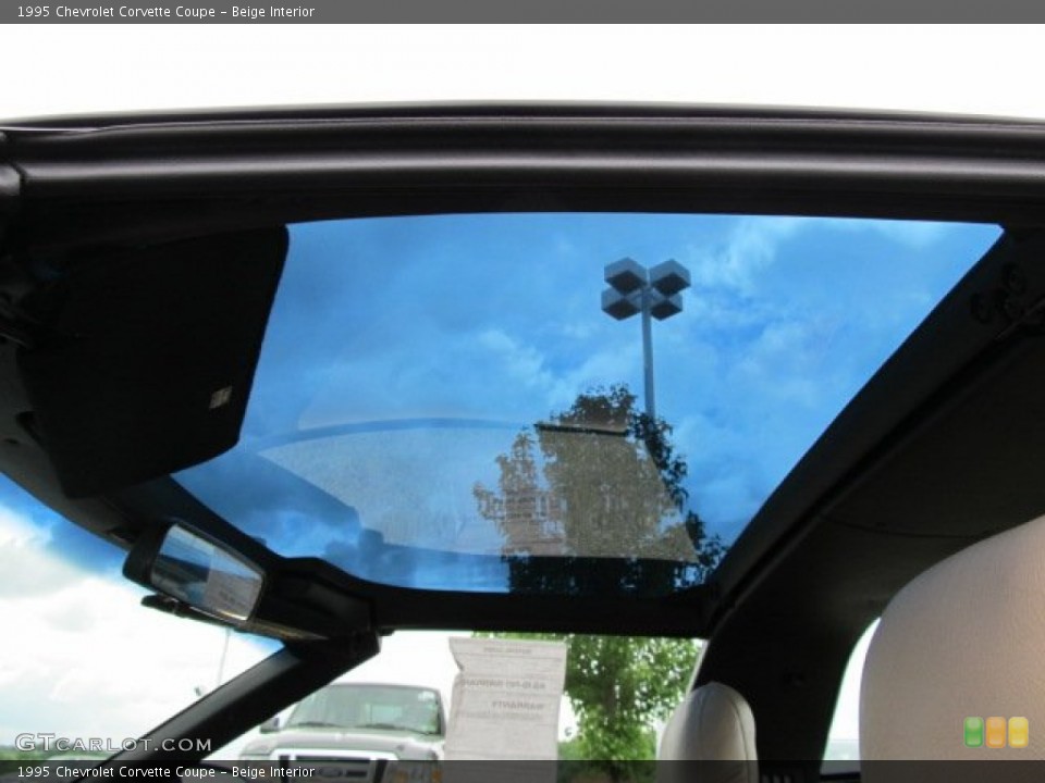 Beige Interior Sunroof for the 1995 Chevrolet Corvette Coupe #50526886