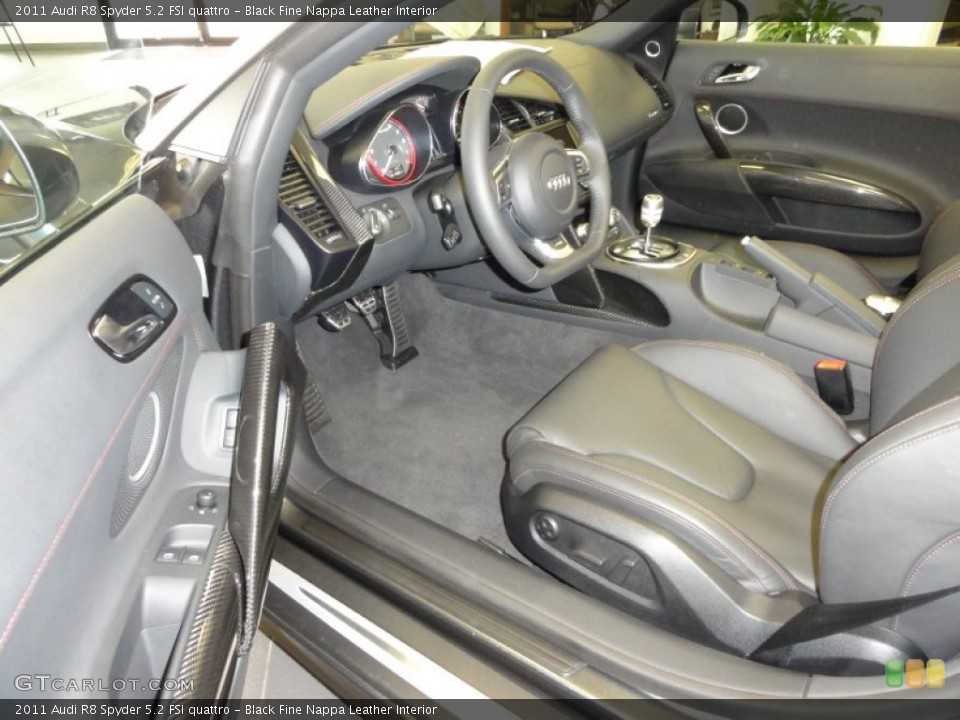 Black Fine Nappa Leather Interior Photo for the 2011 Audi R8 Spyder 5.2 FSI quattro #50527174