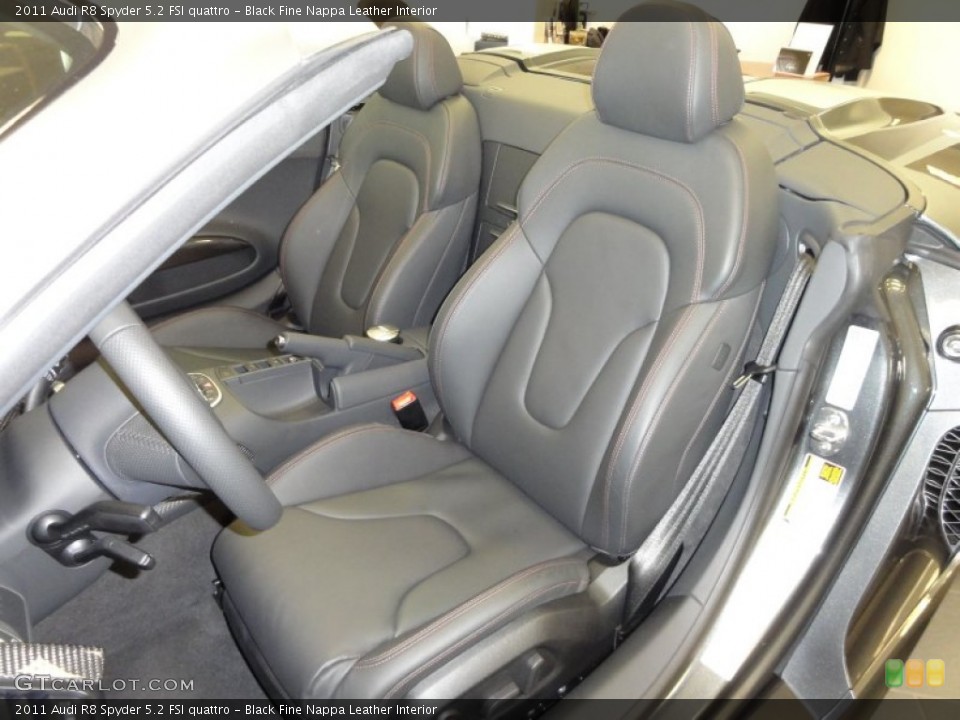 Black Fine Nappa Leather Interior Photo for the 2011 Audi R8 Spyder 5.2 FSI quattro #50527234