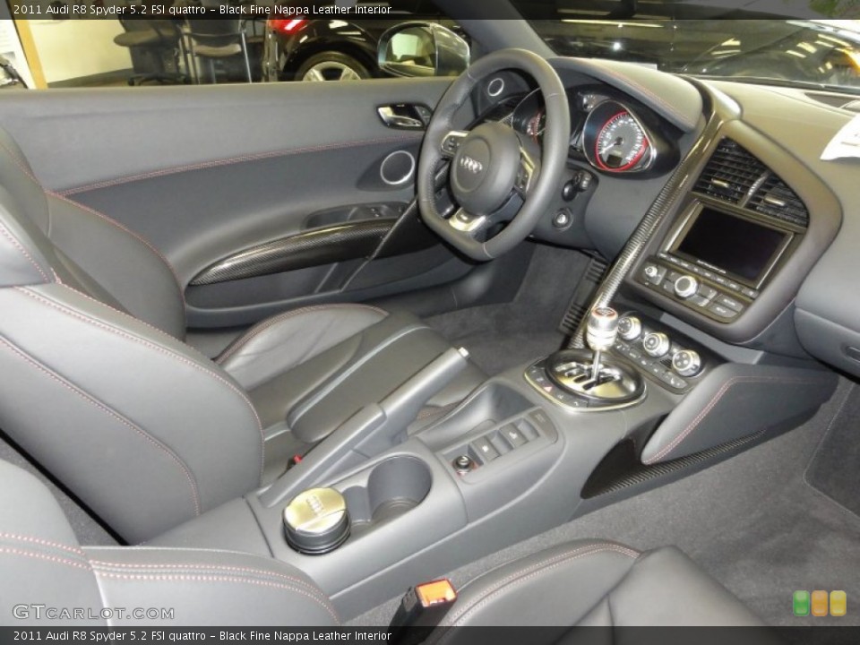 Black Fine Nappa Leather Interior Photo for the 2011 Audi R8 Spyder 5.2 FSI quattro #50527264