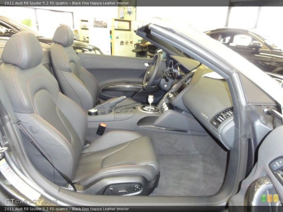 Black Fine Nappa Leather Interior Photo for the 2011 Audi R8 Spyder 5.2 FSI quattro #50527277