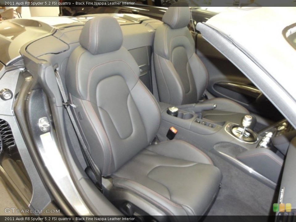 Black Fine Nappa Leather Interior Photo for the 2011 Audi R8 Spyder 5.2 FSI quattro #50527294