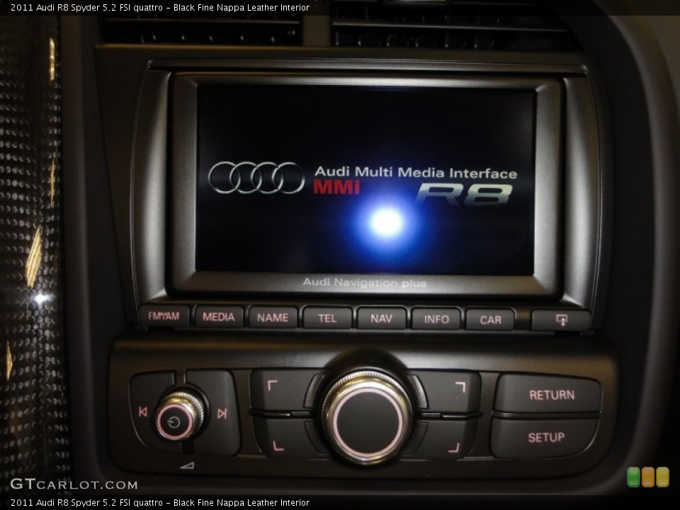 Black Fine Nappa Leather Interior Controls for the 2011 Audi R8 Spyder 5.2 FSI quattro #50527414