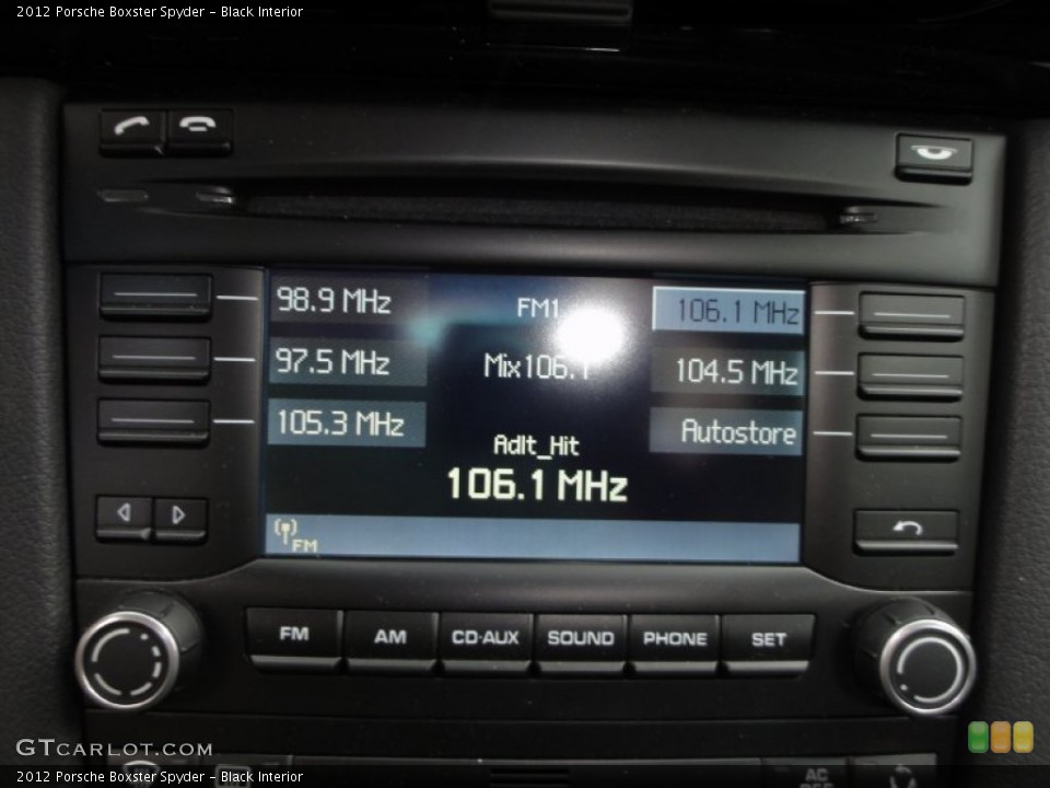 Black Interior Controls for the 2012 Porsche Boxster Spyder #50528071