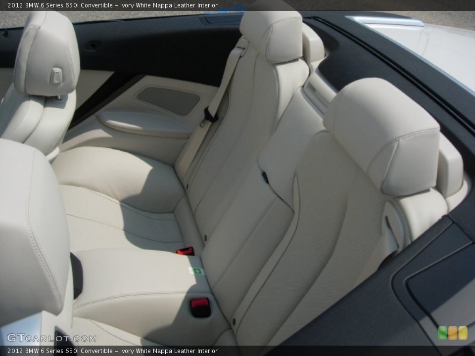 Ivory White Nappa Leather Interior Photo for the 2012 BMW 6 Series 650i Convertible #50529163