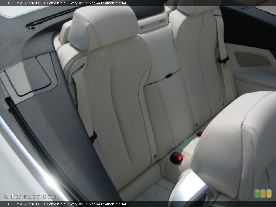 Ivory White Nappa Leather Interior Photo for the 2012 BMW 6 Series 650i Convertible #50529178