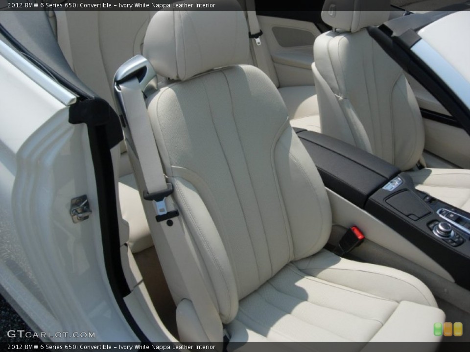 Ivory White Nappa Leather Interior Photo for the 2012 BMW 6 Series 650i Convertible #50529220