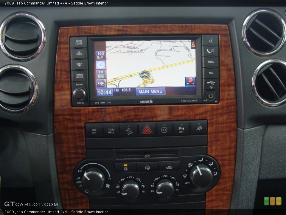 Saddle Brown Interior Controls for the 2009 Jeep Commander Limited 4x4 #50531344