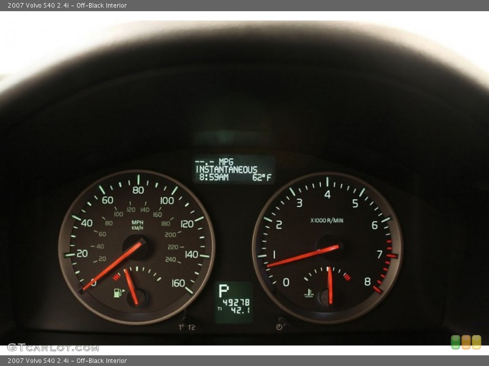 Off-Black Interior Gauges for the 2007 Volvo S40 2.4i #50532904