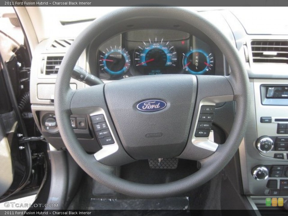 Charcoal Black Interior Steering Wheel for the 2011 Ford Fusion Hybrid #50533849