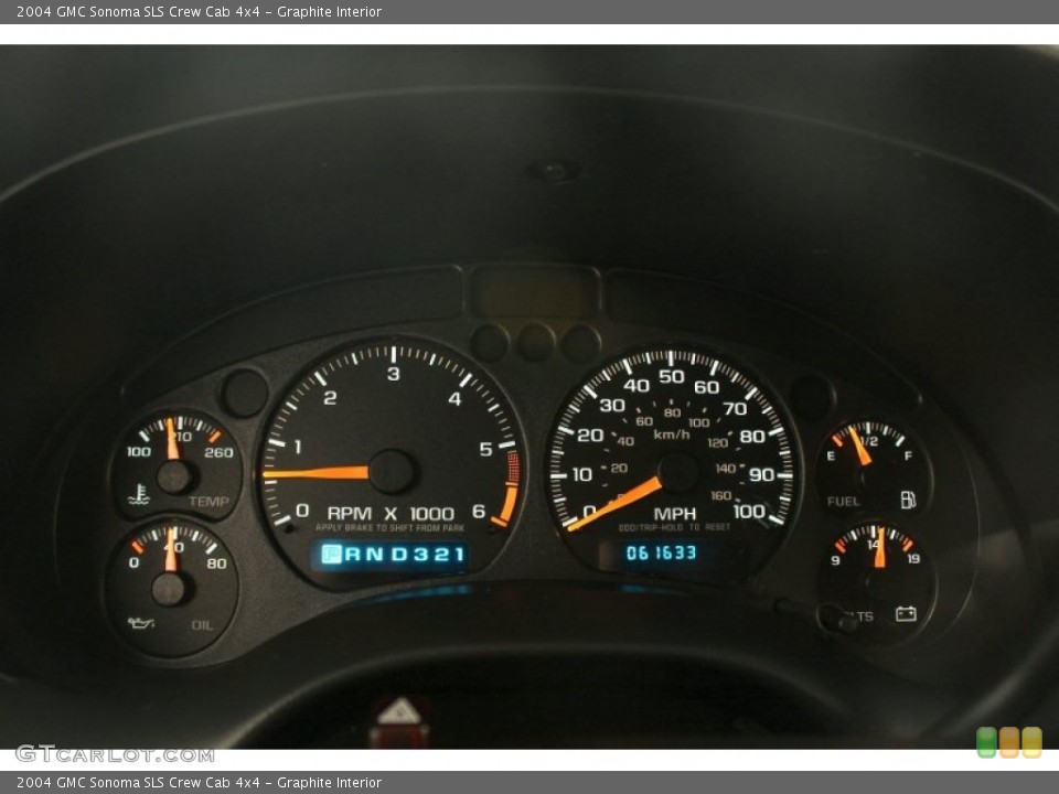 Graphite Interior Gauges for the 2004 GMC Sonoma SLS Crew Cab 4x4 #50534422