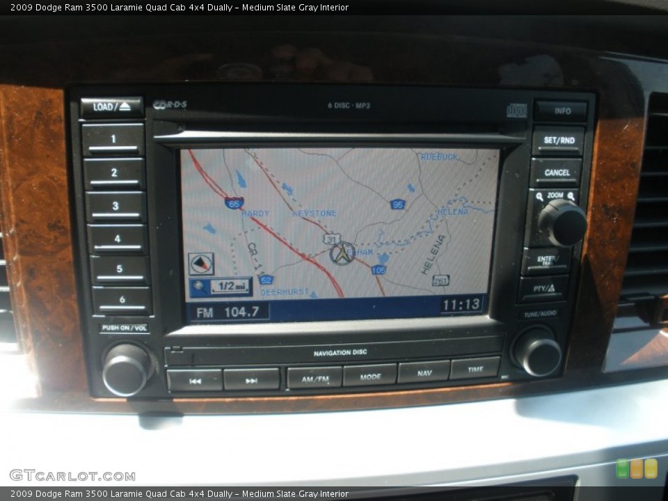 Medium Slate Gray Interior Navigation for the 2009 Dodge Ram 3500 Laramie Quad Cab 4x4 Dually #50534474