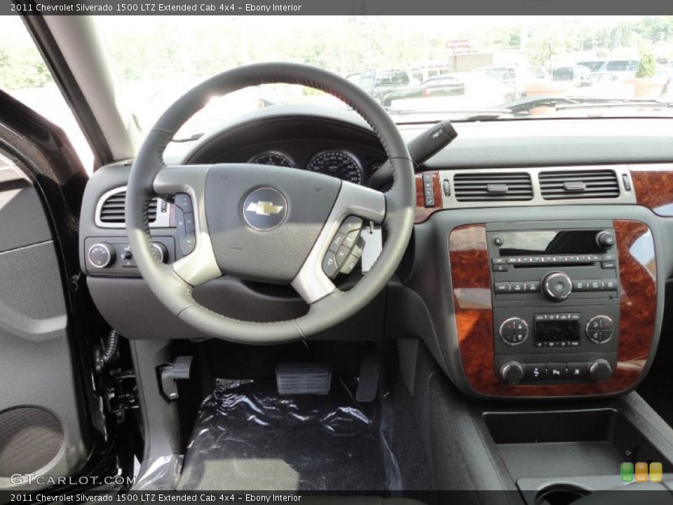 Ebony Interior Dashboard for the 2011 Chevrolet Silverado 1500 LTZ Extended Cab 4x4 #50535187
