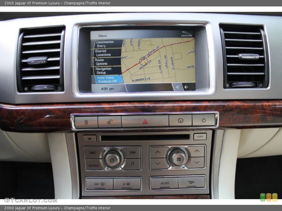 Champagne/Truffle Interior Navigation for the 2009 Jaguar XF Premium Luxury #50536315