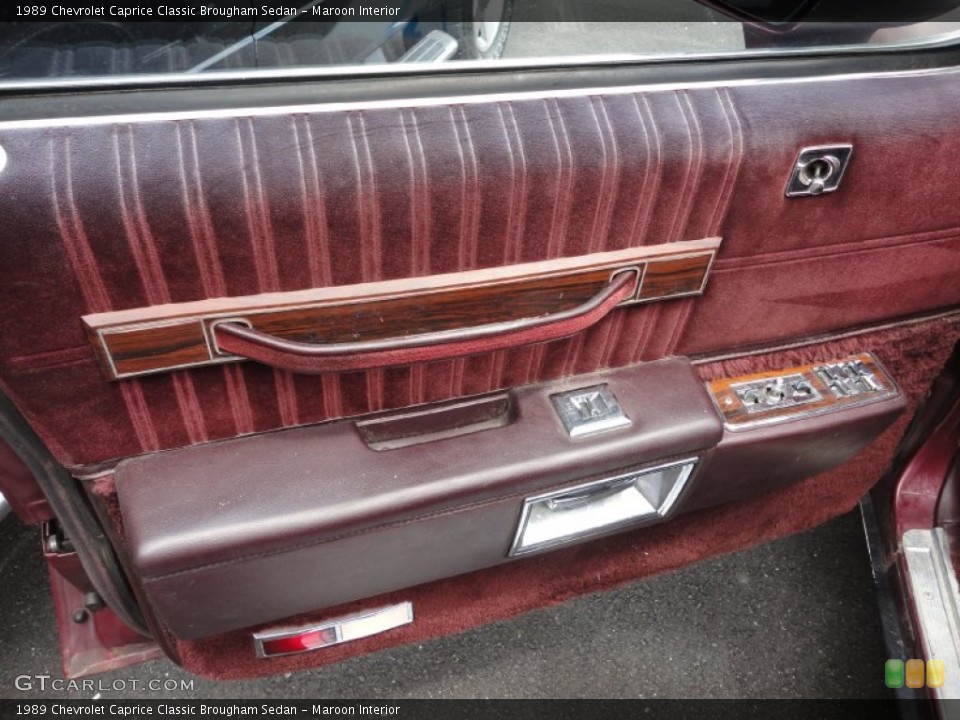 Maroon Interior Door Panel for the 1989 Chevrolet Caprice Classic Brougham Sedan #50536741
